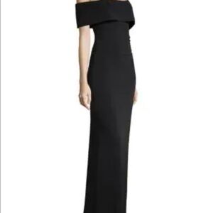 NWT Black Off-The-Shoulder Gown​​​​​​​​​​